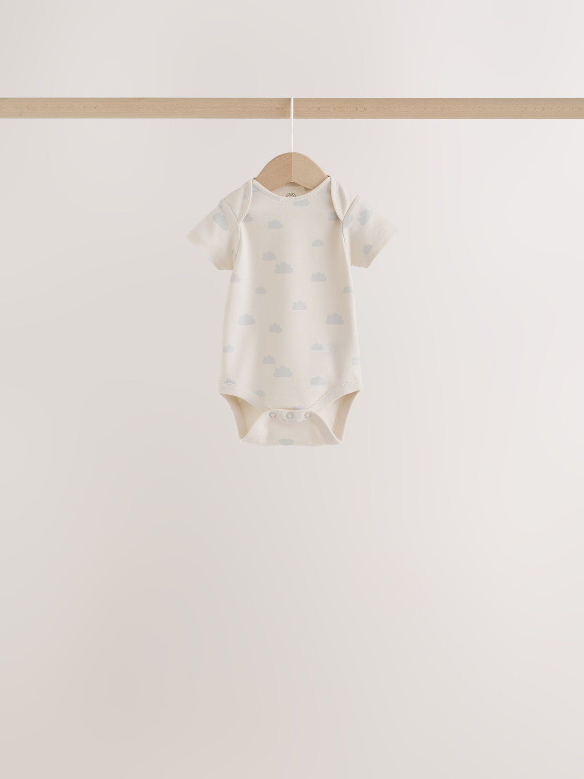 Pale Blue Cloud Short Sleeve Baby Bodysuits 5 Pack - image 5