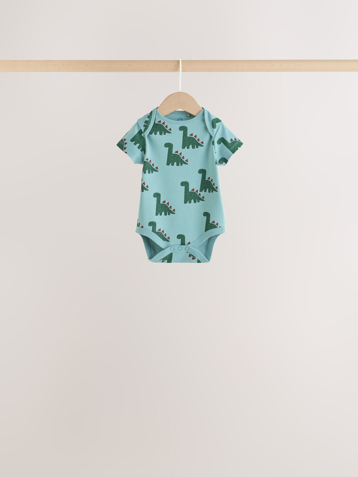 Dsiney Kidz - Green Dinosaur Short Sleeve Baby Bodysuits 5 Pack image 2