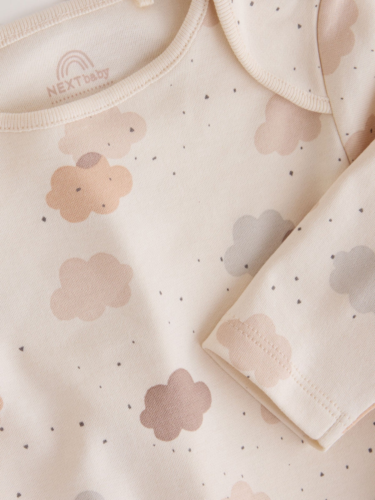 Neutral Cloud Long Sleeve Baby Bodysuits 5 Pack - image 10