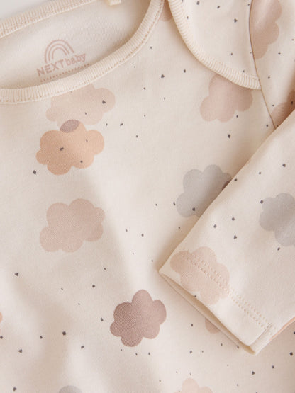 Neutral Cloud Long Sleeve Baby Bodysuits 5 Pack - image 10