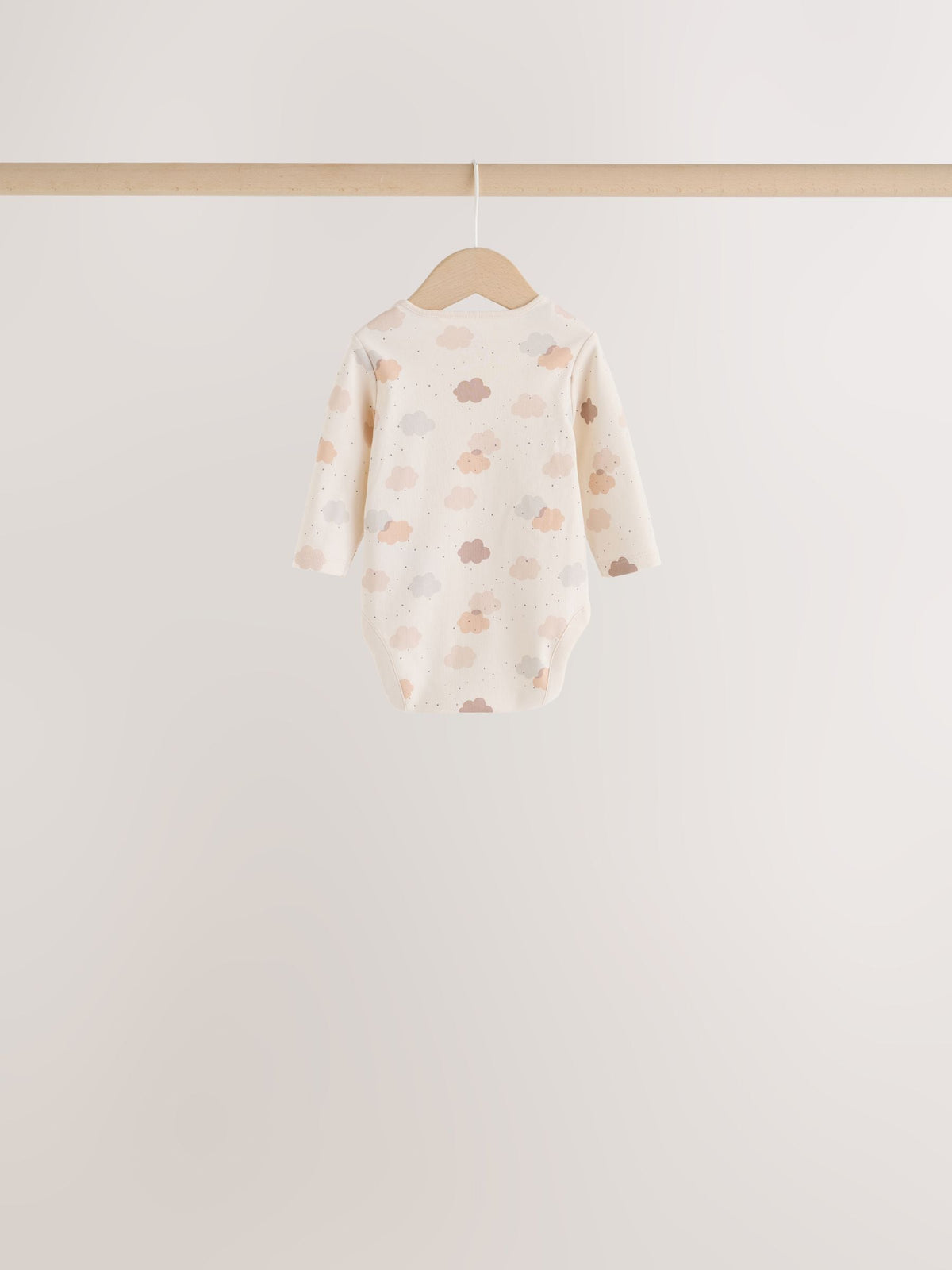 Neutral Cloud Long Sleeve Baby Bodysuits 5 Pack - image 3