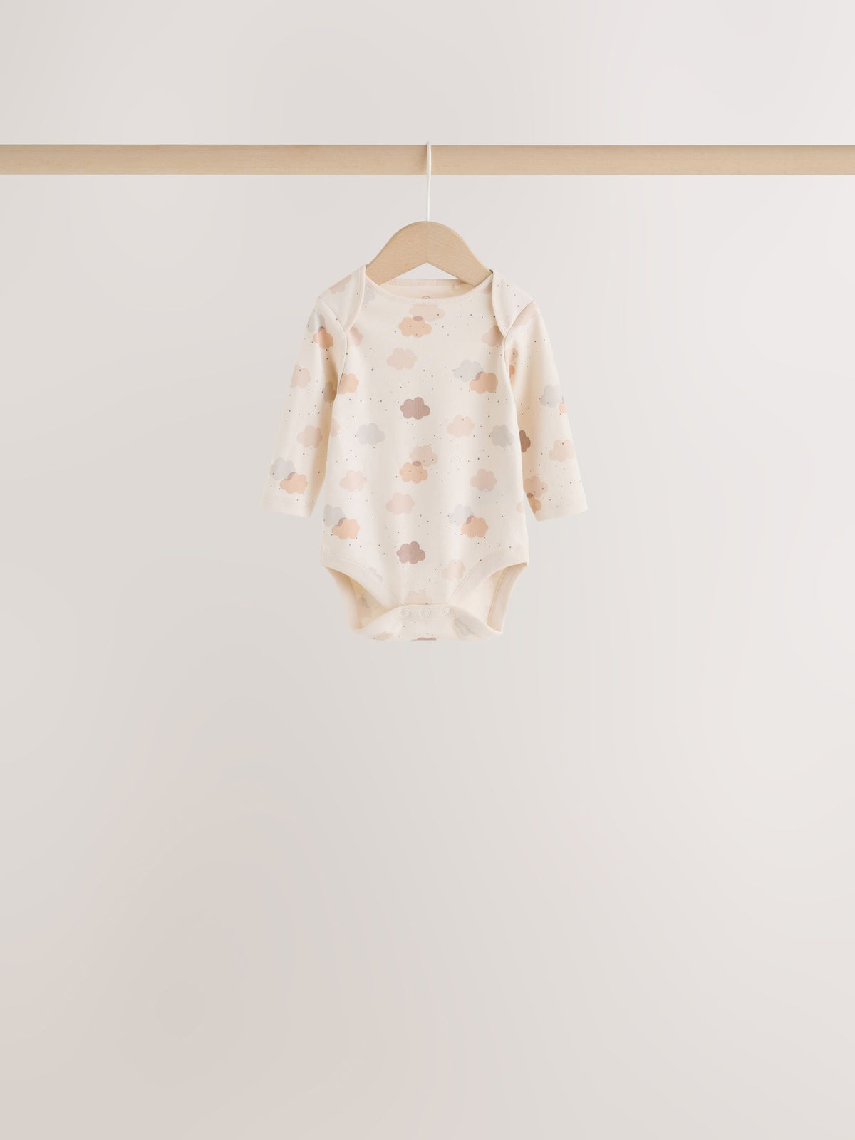 Neutral Cloud Long Sleeve Baby Bodysuits 5 Pack - image 4