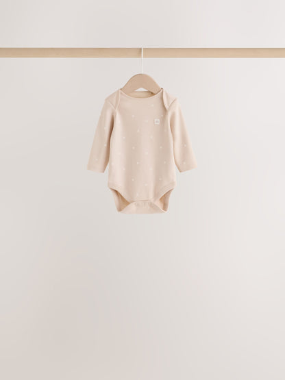 Neutral Cloud Long Sleeve Baby Bodysuits 5 Pack - image 8