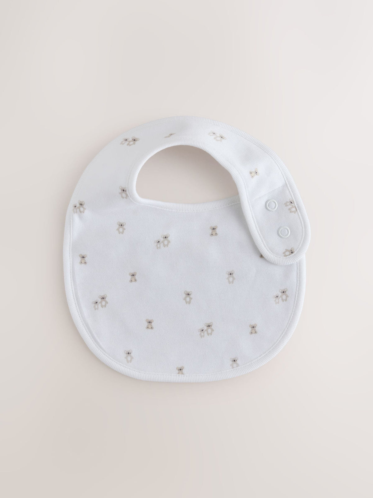 White Mini Safari Animals Baby Bibs 5 Pack - image 3