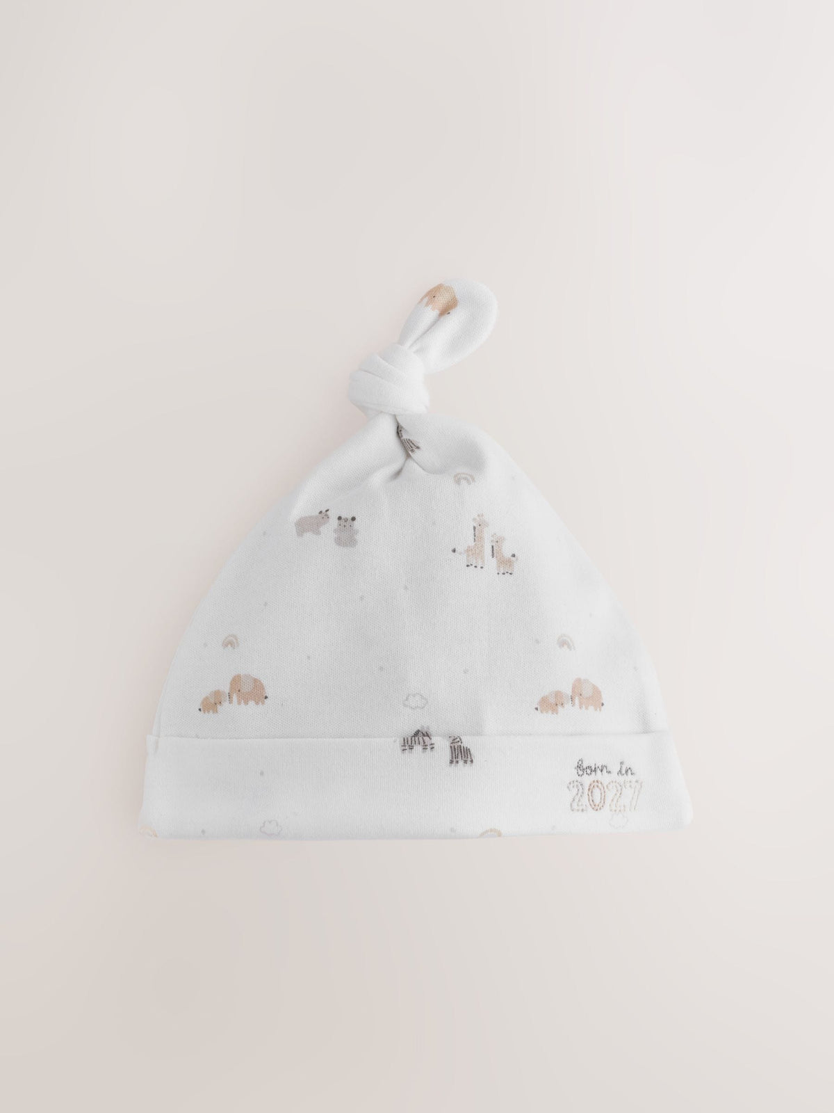 White Born in 2027 Hat and Bib Set (0-12mths) - image 2