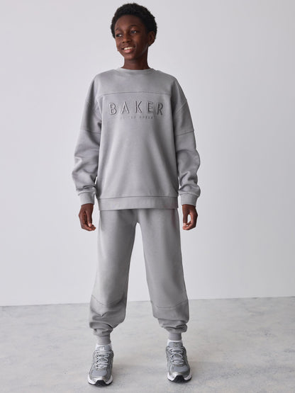 Baker by Ted Baker Charcoal Grey Oversized Sweatshirt and Joggers Set - image 2