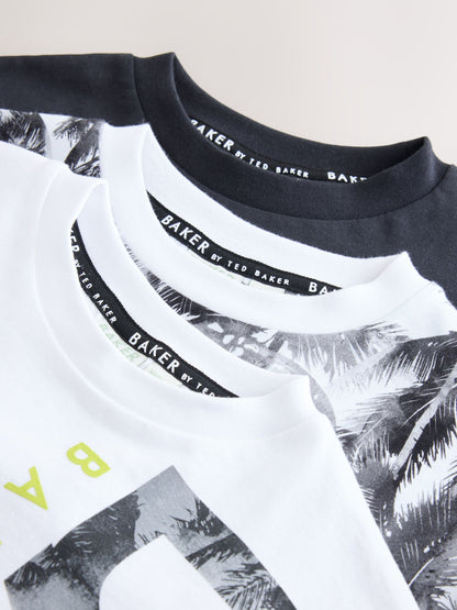 Dsiney Kidz - Baker by Ted Baker Black/Yellow Baker by Ted Baker 3 Pack T-Shirts image 6