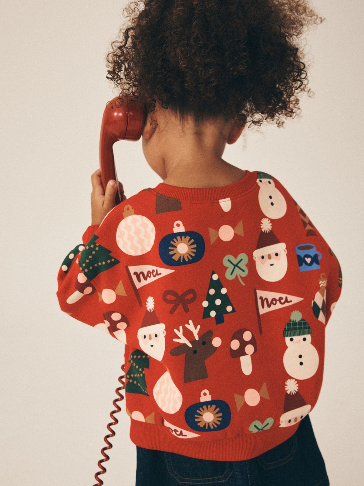 Red Christmas Santa Print Crew Neck Sweatshirt (3mths-7yrs) - image 4