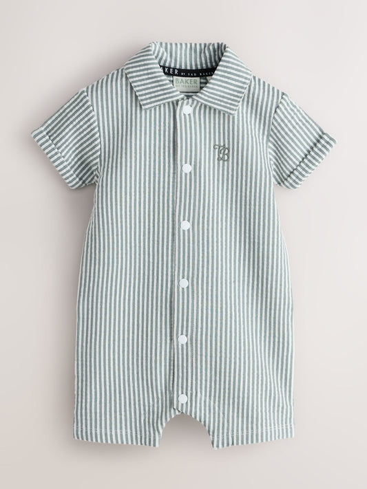 Baker by Ted Baker Textured Stripe Romper image 1