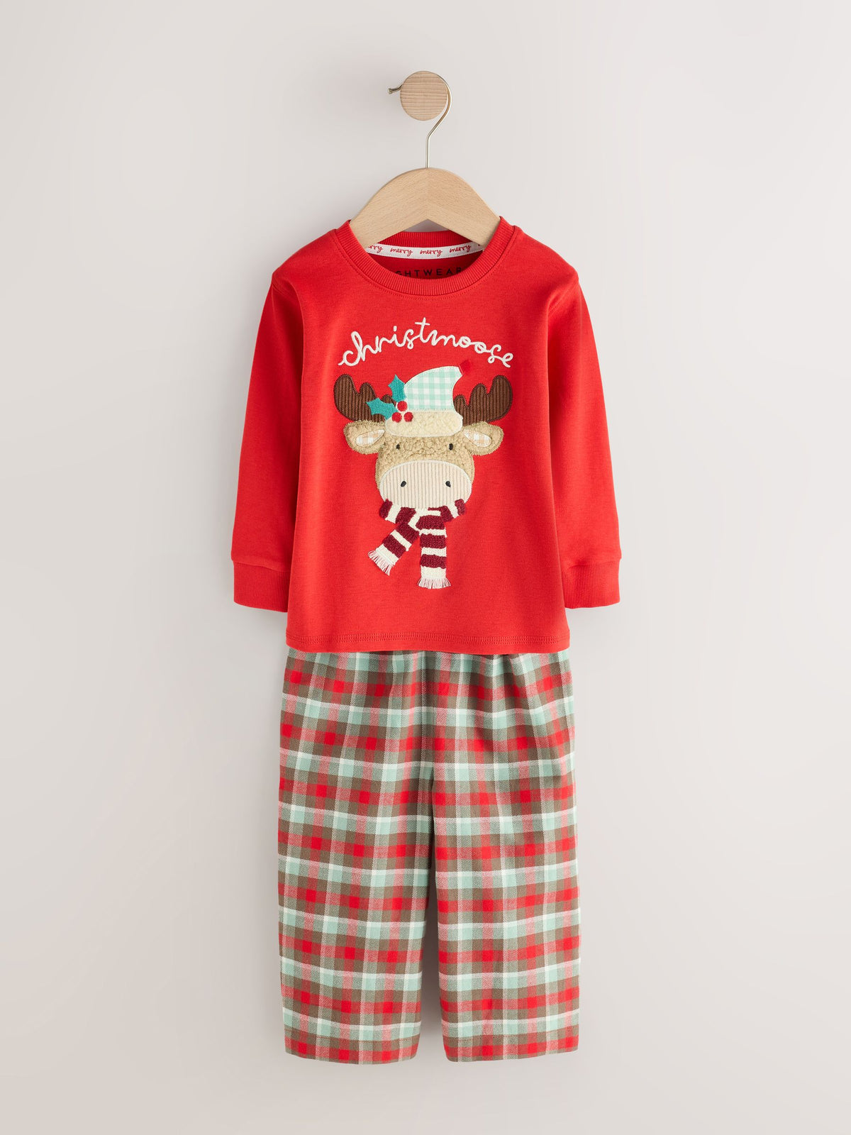 Red Christmoose Check Christmas Pyjamas (9mths-10yrs) - image 5