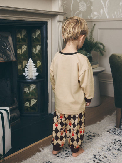Oatmeal Rudolph Placement Christmas Pyjamas (9mths-10yrs) - image 4