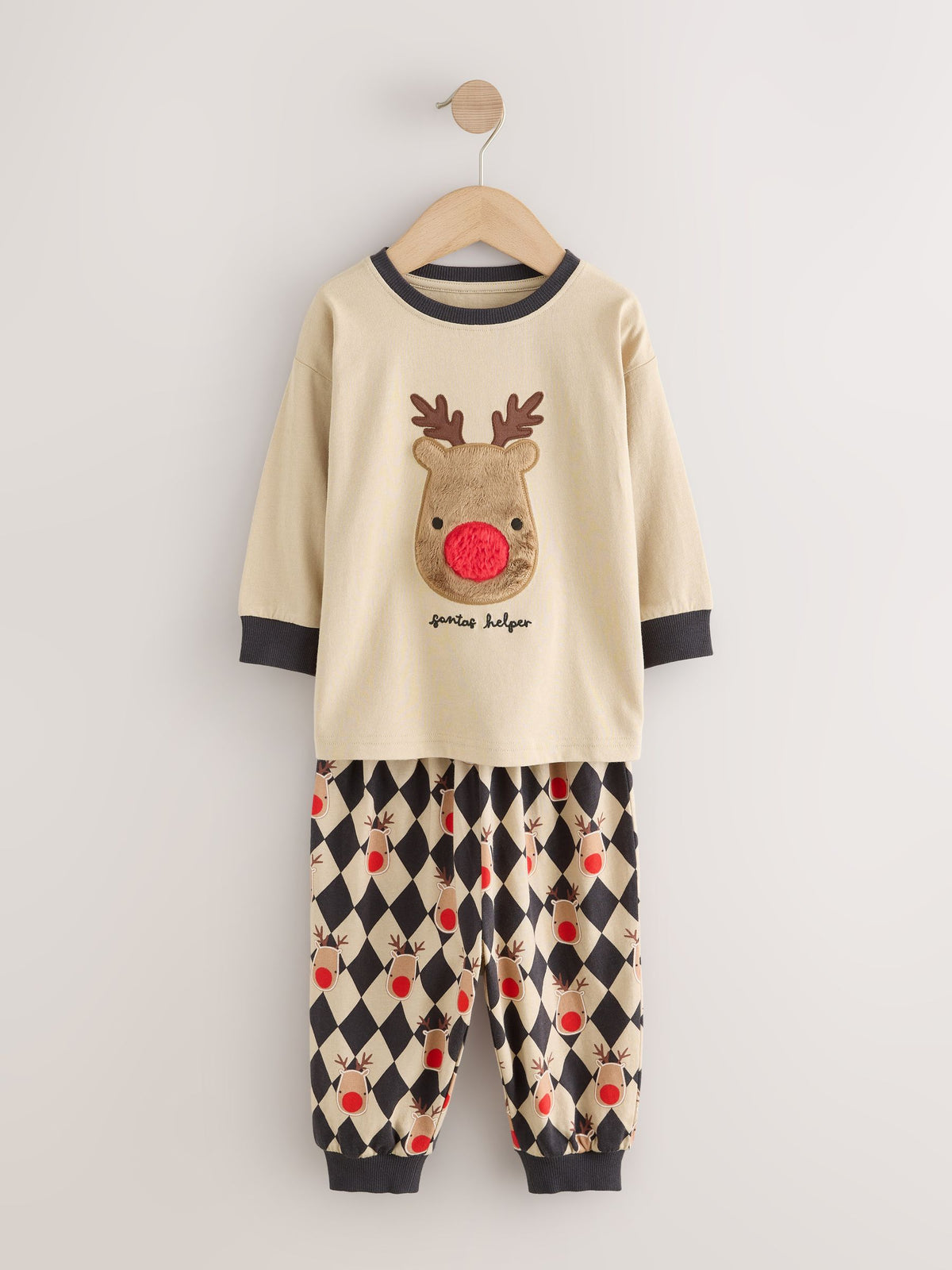 Oatmeal Rudolph Placement Christmas Pyjamas (9mths-10yrs) - image 6