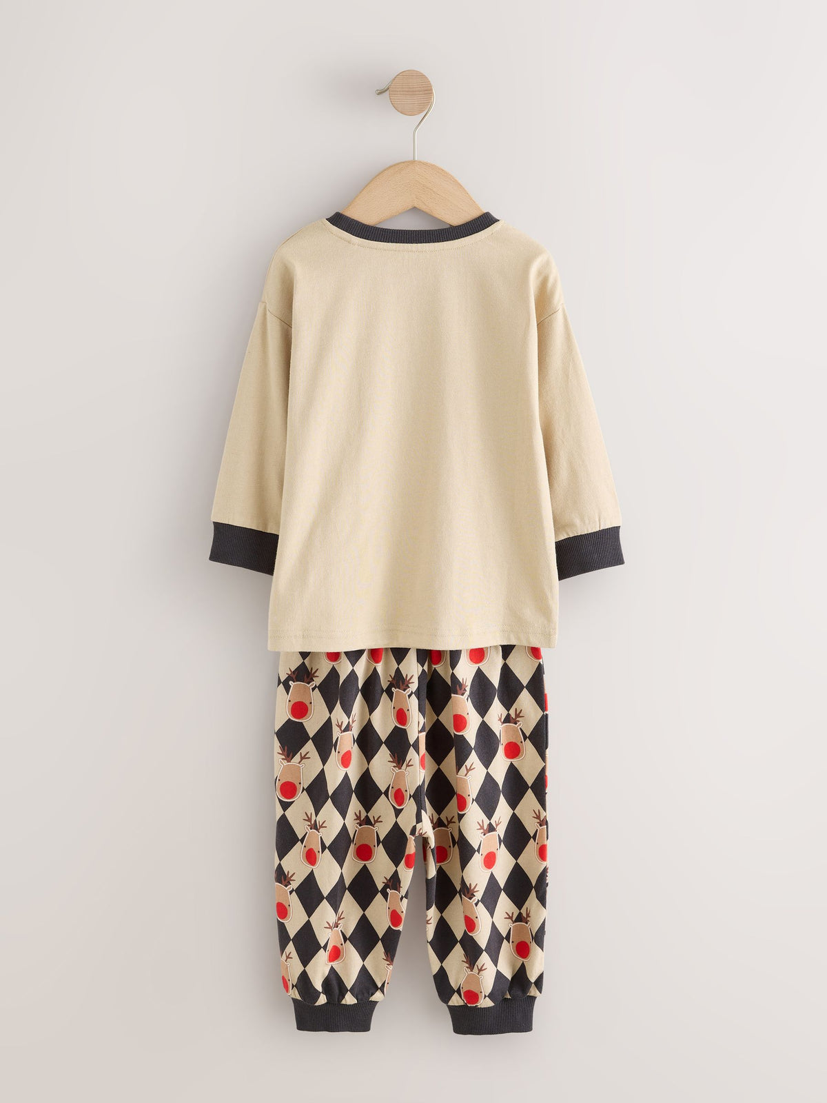 Oatmeal Rudolph Placement Christmas Pyjamas (9mths-10yrs) - image 7