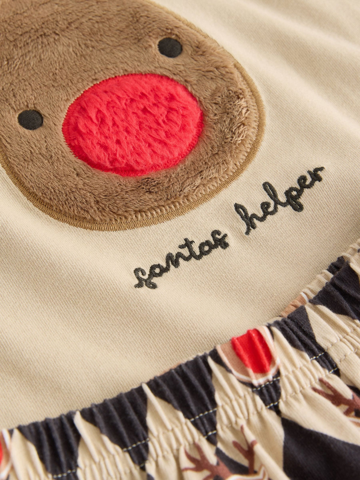 Oatmeal Rudolph Placement Christmas Pyjamas (9mths-10yrs) - image 8