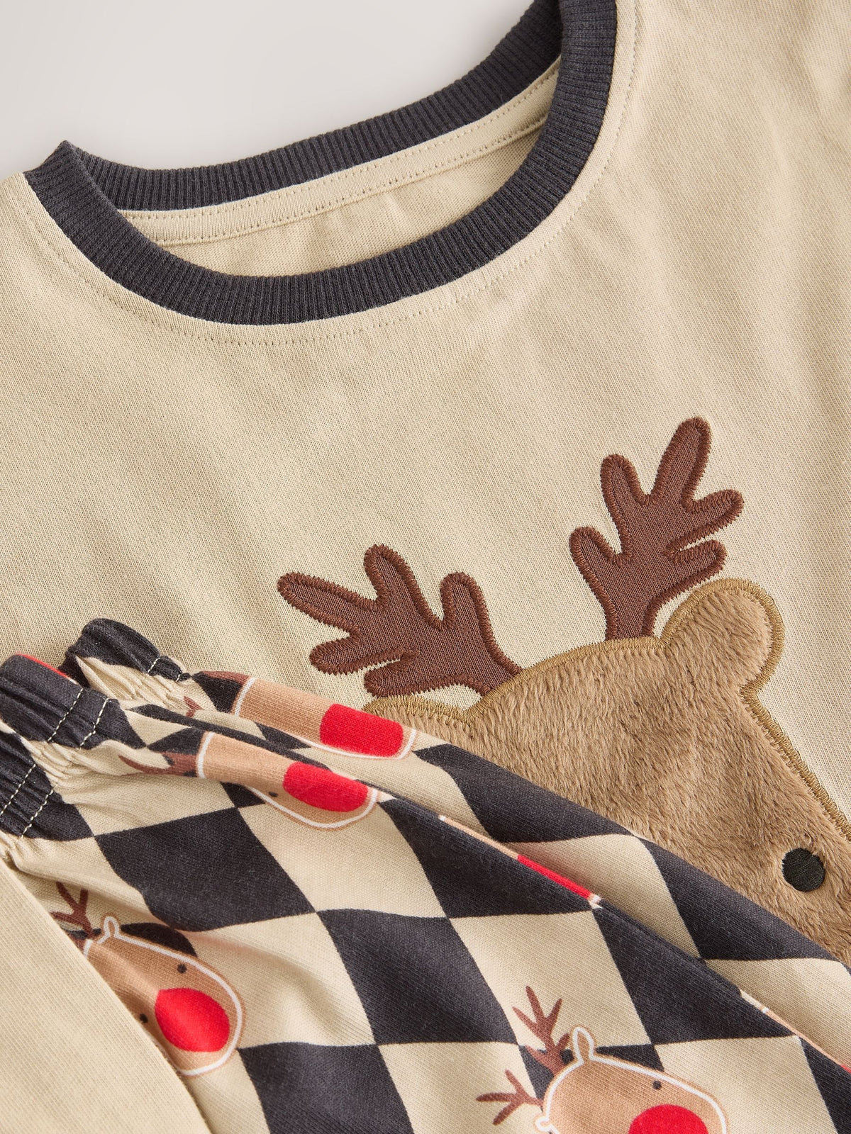 Oatmeal Rudolph Placement Christmas Pyjamas (9mths-10yrs) - image 9