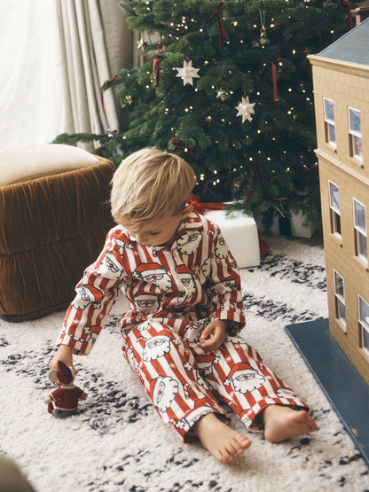Red/White Santa Stripe Christmas Pyjamas (9mths-10yrs) - image 2