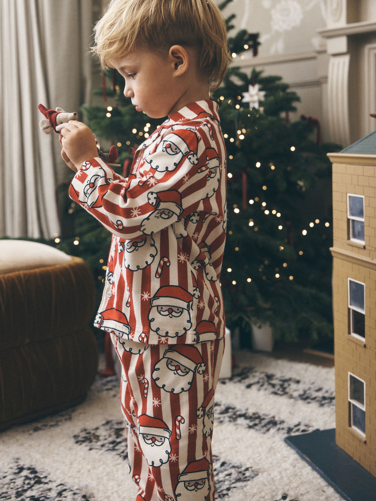 Red/White Santa Stripe Christmas Pyjamas (9mths-10yrs) - image 4