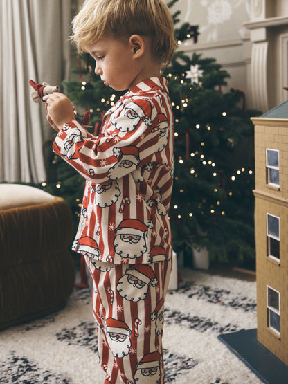 Red/White Santa Stripe Christmas Pyjamas (9mths-10yrs) - image 4