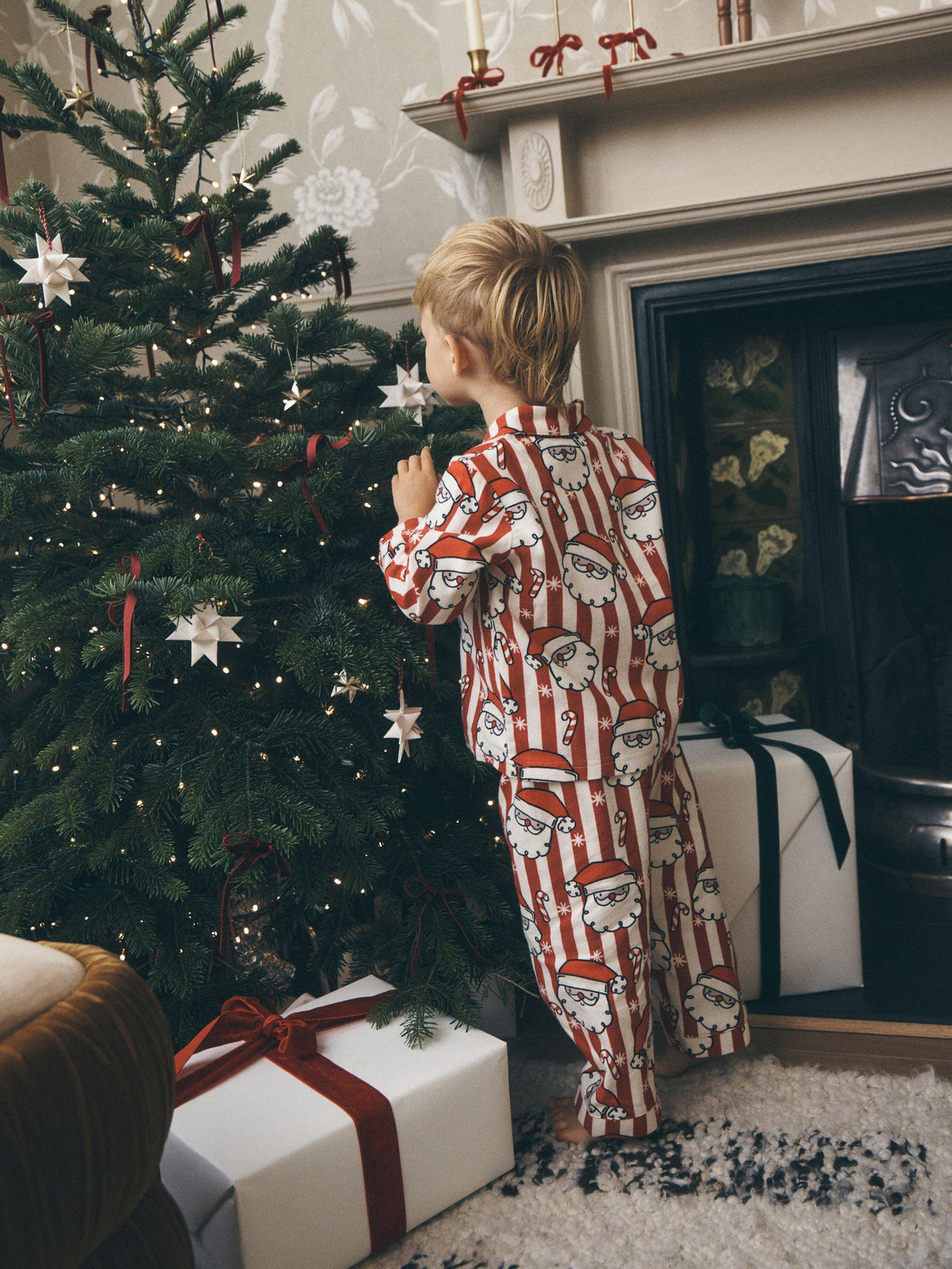 Red/White Santa Stripe Christmas Pyjamas (9mths-10yrs) - image 5