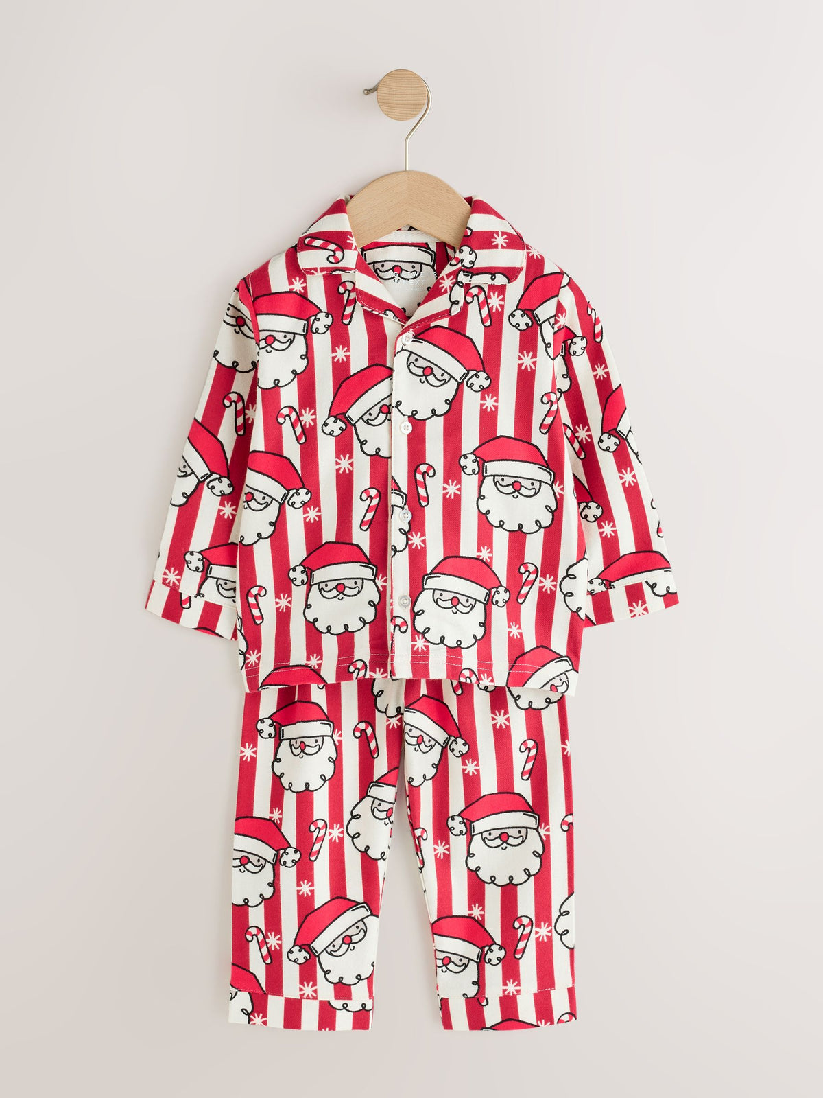 Red/White Santa Stripe Christmas Pyjamas (9mths-10yrs) - image 6