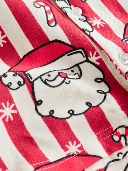 Red/White Santa Stripe Christmas Pyjamas (9mths-10yrs) - image 9