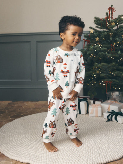 Cream All Over Scene Christmas Pyjamas (9mths-10yrs) - image 1