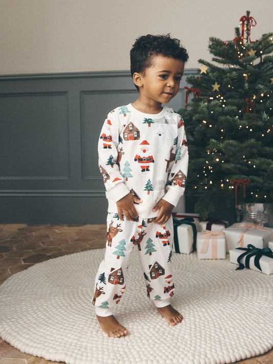 Cream All Over Scene Christmas Pyjamas (9mths-10yrs) - image 1