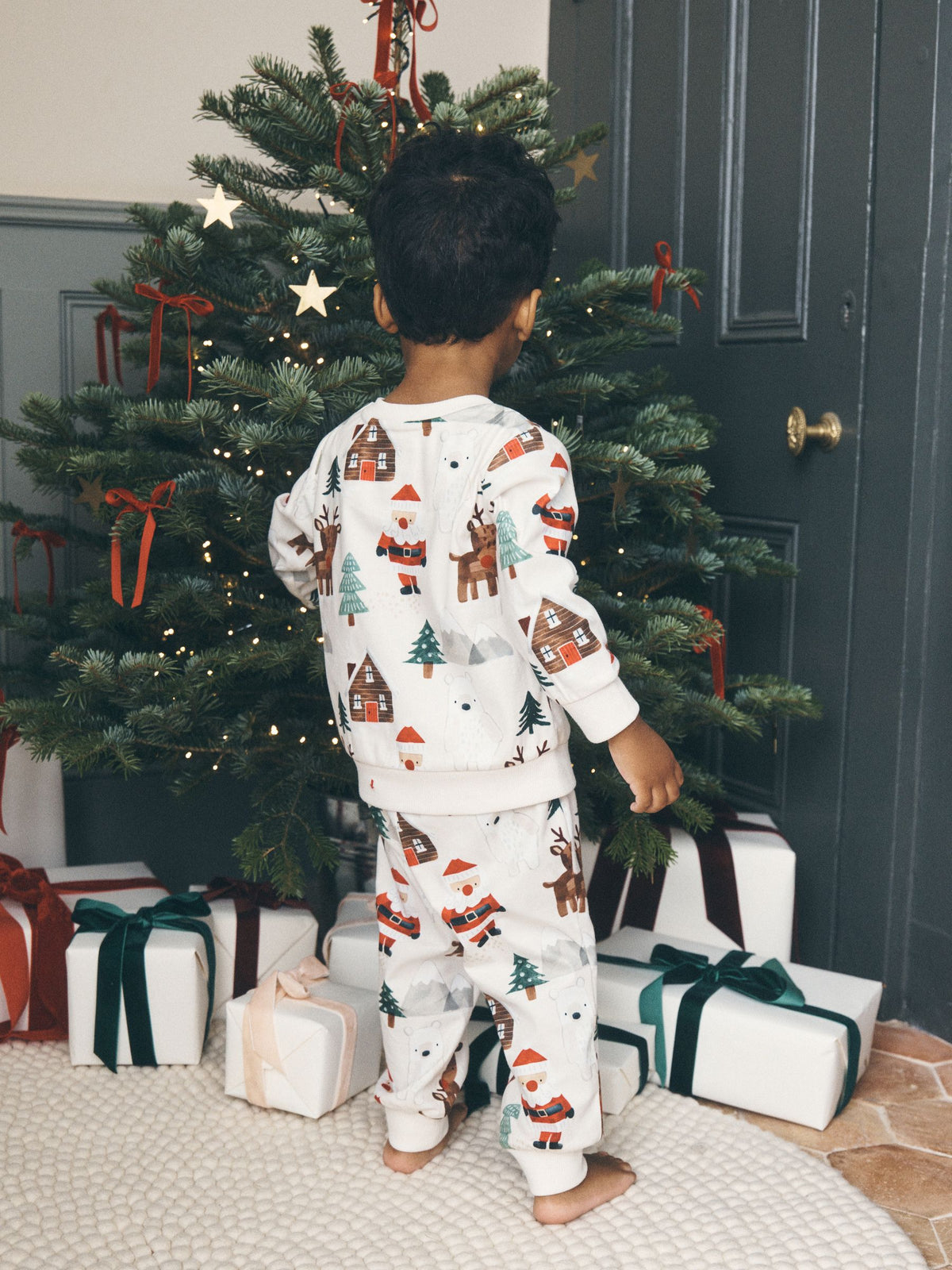 Cream All Over Scene Christmas Pyjamas (9mths-10yrs) - image 3