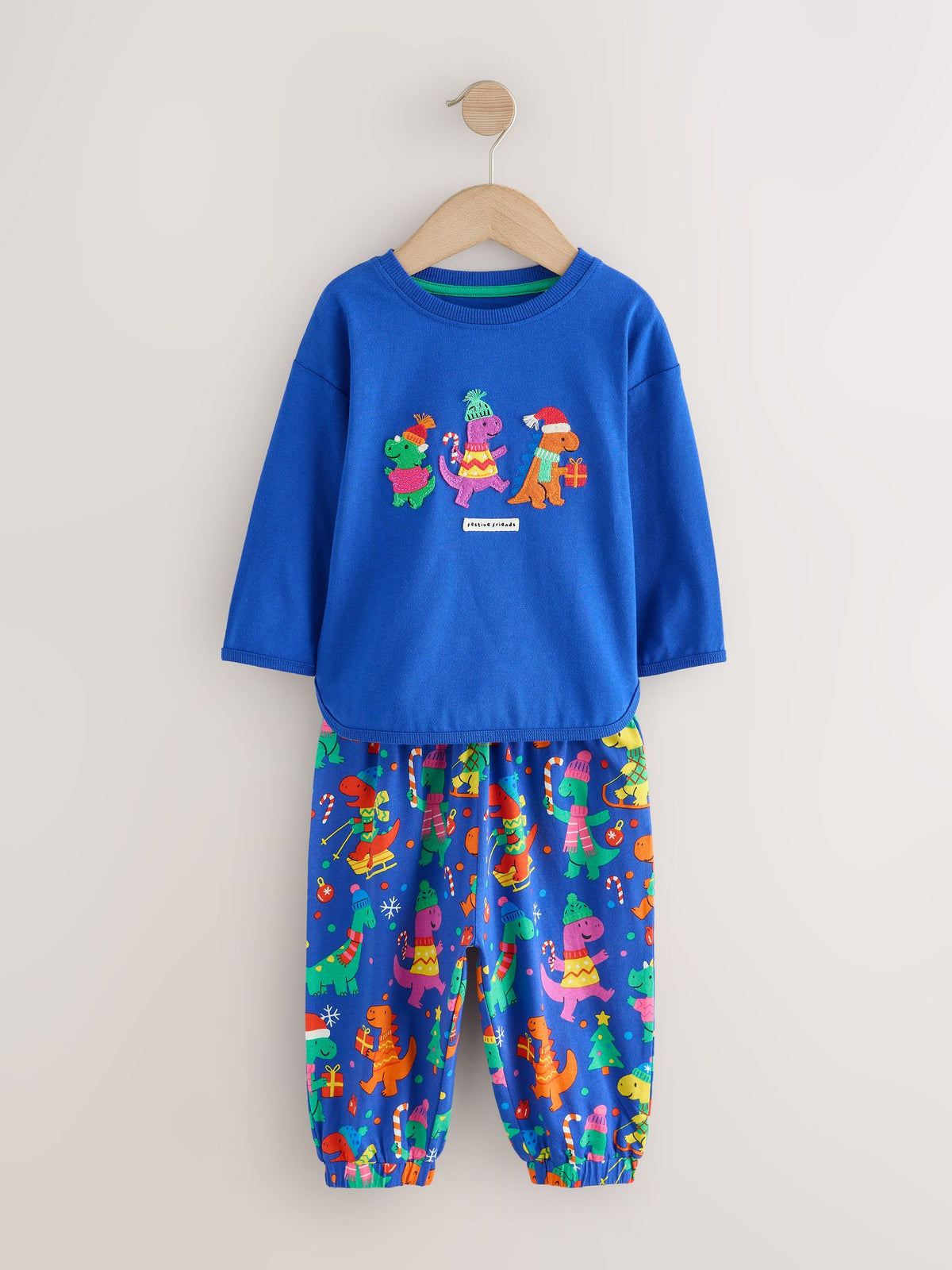 Dsiney Kidz - Blue Dino Christmas Pyjamas (9mths-12yrs) image 1