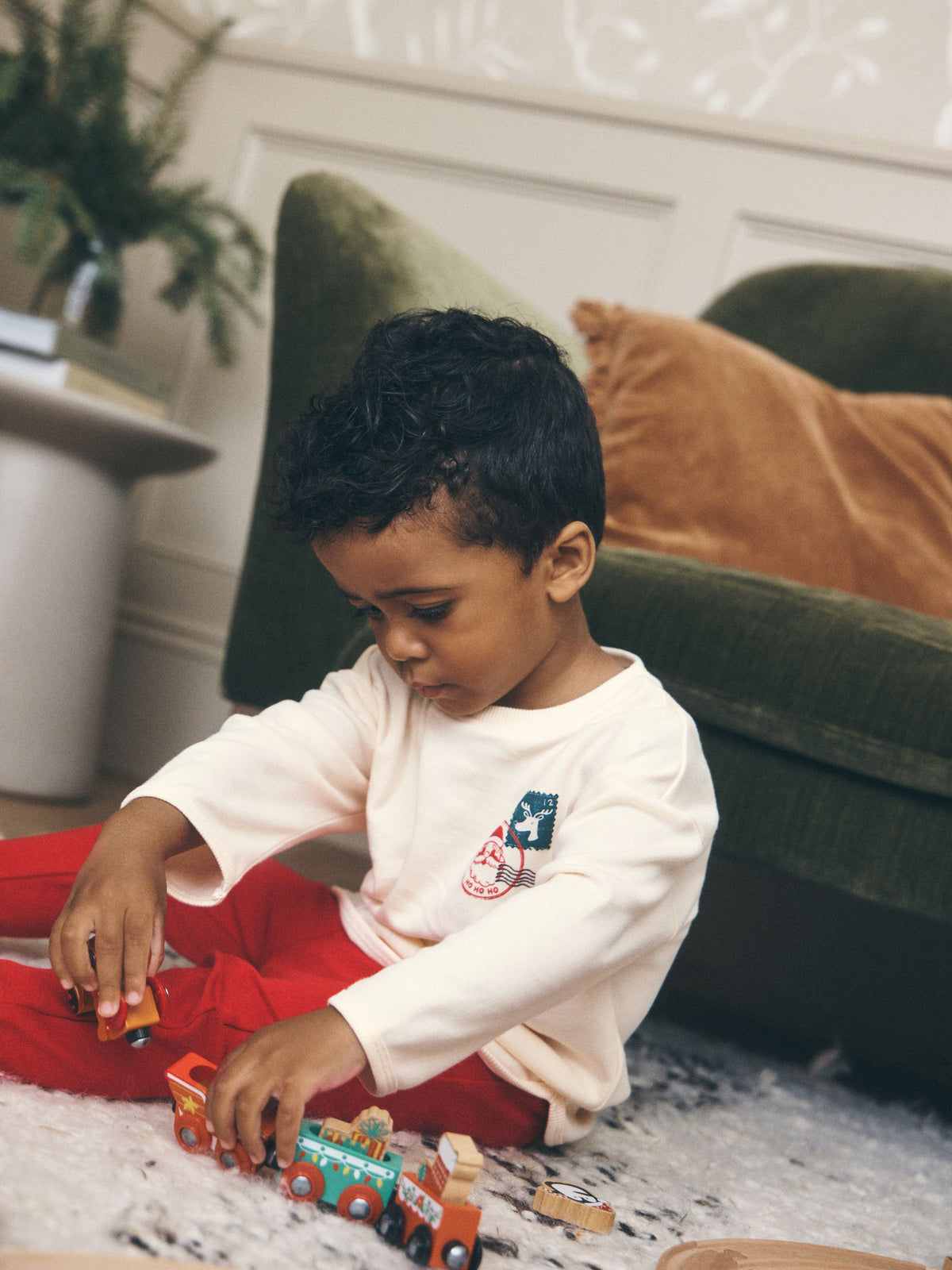 Red/White Santa Stripe Christmas Pyjamas 2 Pack (9mths-10yrs) - image 3