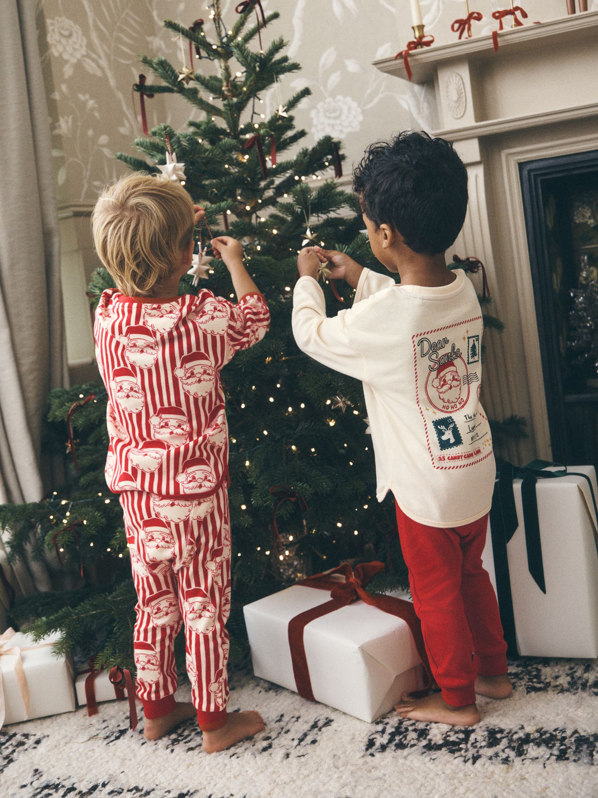 Red/White Santa Stripe Christmas Pyjamas 2 Pack (9mths-10yrs) - image 4