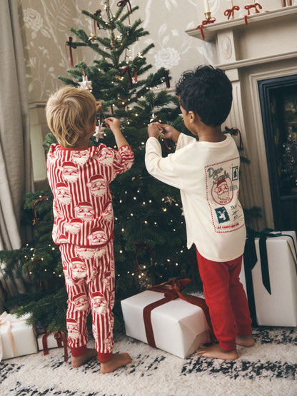 Red/White Santa Stripe Christmas Pyjamas 2 Pack (9mths-10yrs) - image 4
