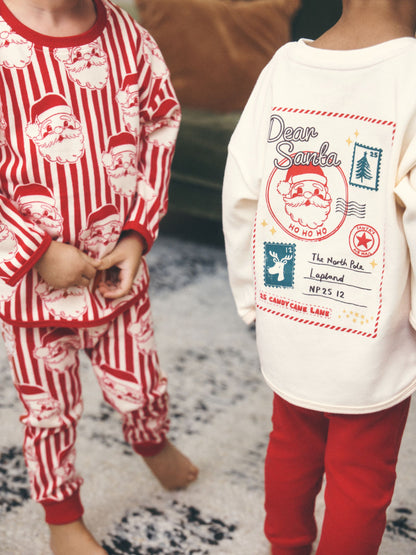 Red/White Santa Stripe Christmas Pyjamas 2 Pack (9mths-10yrs) - image 5