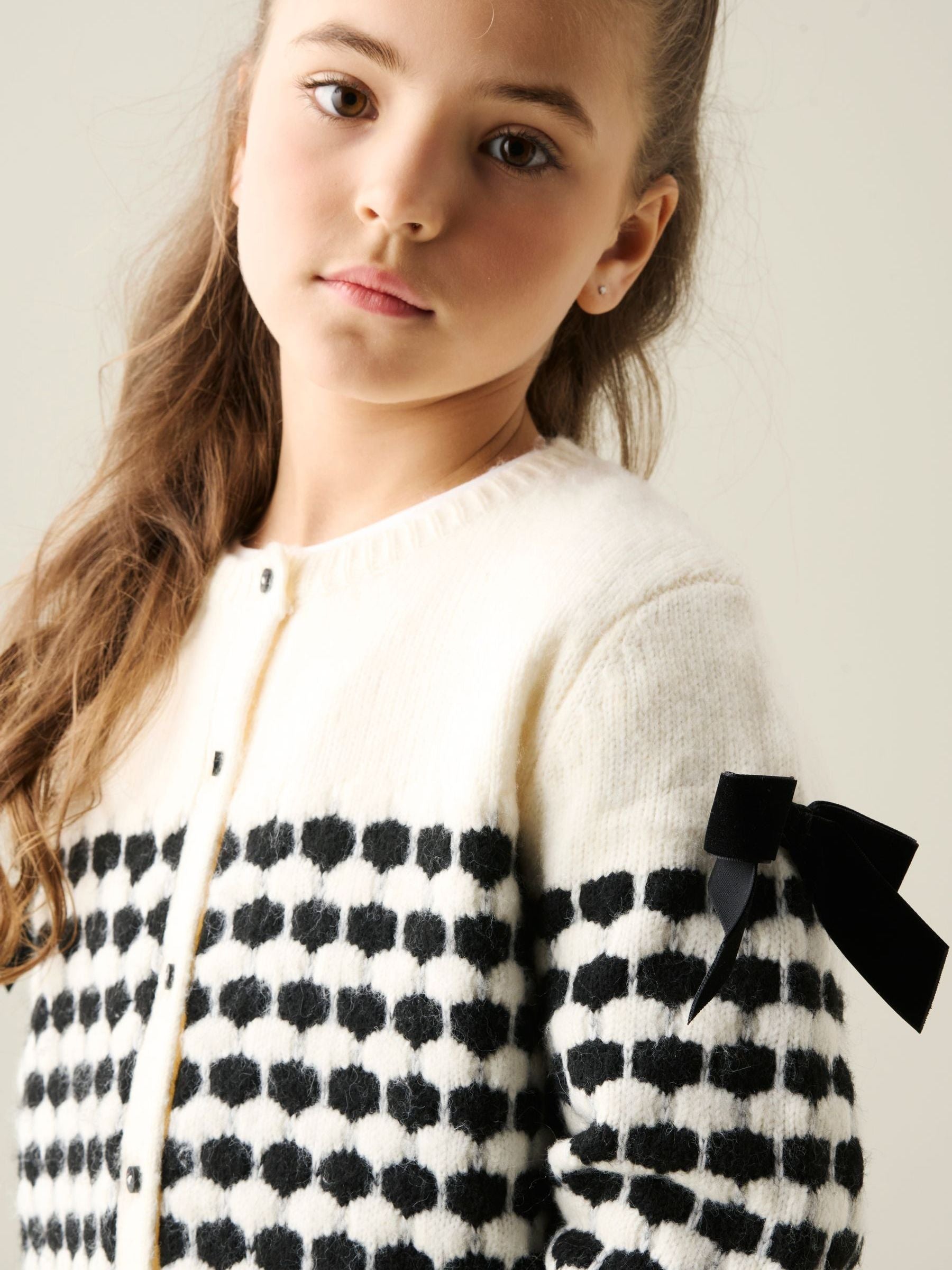 Dsiney Kidz - Angel & Rocket Cream Nina Bow Detail Cardigan image 4