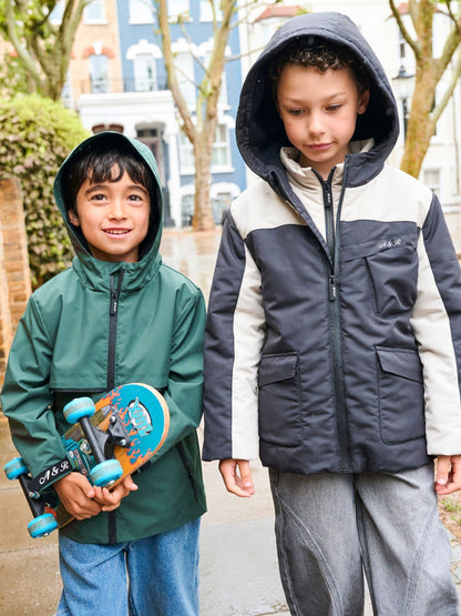 Dsiney Kidz - Angel & Rocket Black Samuel Colour Block Fleece Lined Coat image 2