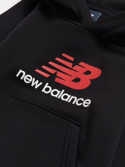 Dsiney Kidz - New Balance Black Brushback Stacked Logo Hoodie image 3