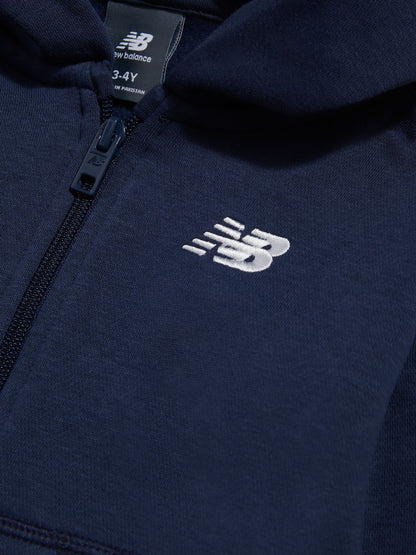 Dsiney Kidz - New Balance Navy Small Logo Full Zip Hoodie image 3