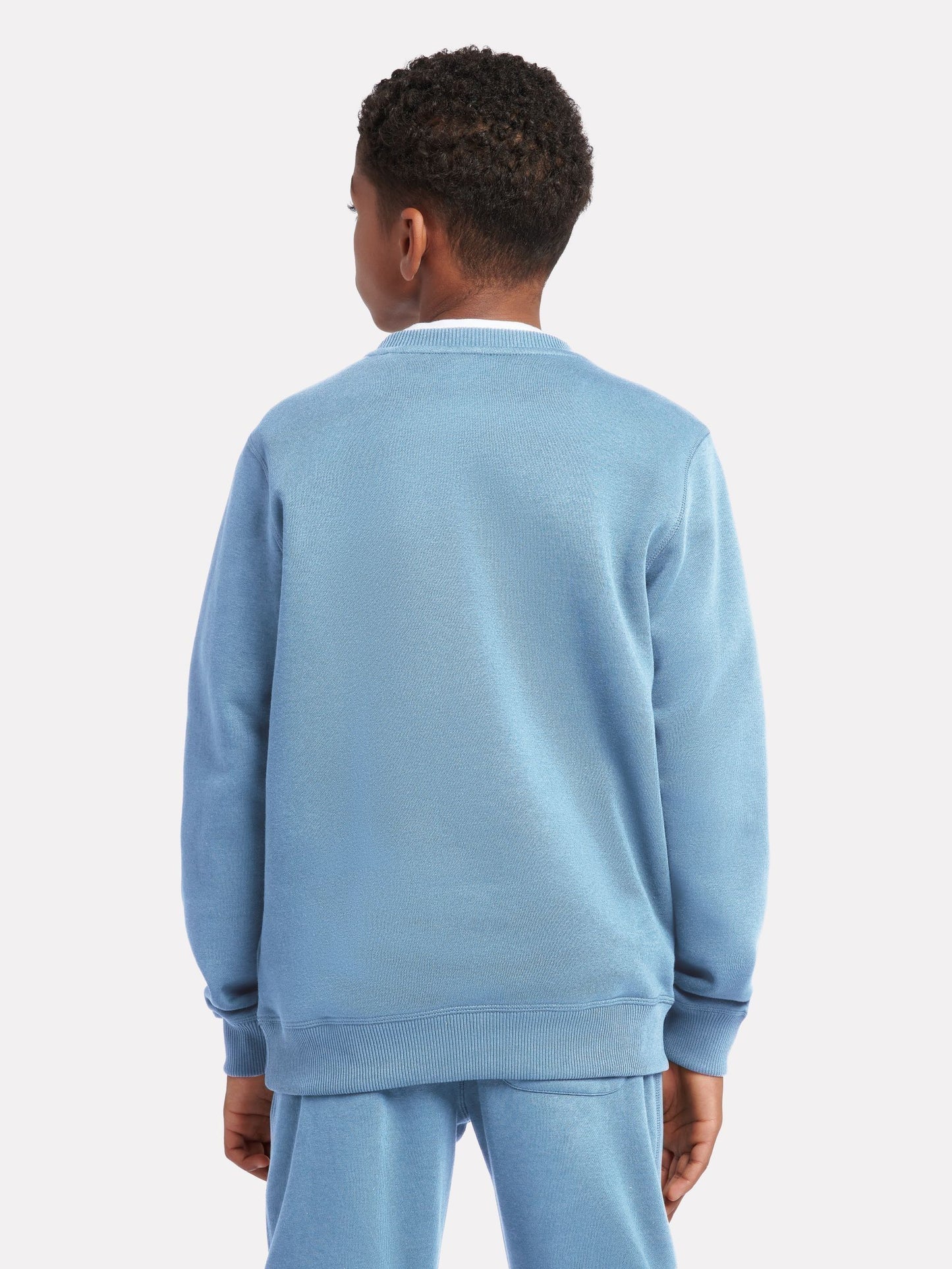 Dsiney Kidz - New Balance Light Blue French Terry Small Logo Crew Neck Sweatshirt image 3