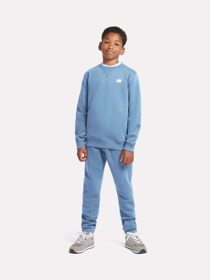 Dsiney Kidz - New Balance Light Blue French Terry Small Logo Crew Neck Sweatshirt image 5