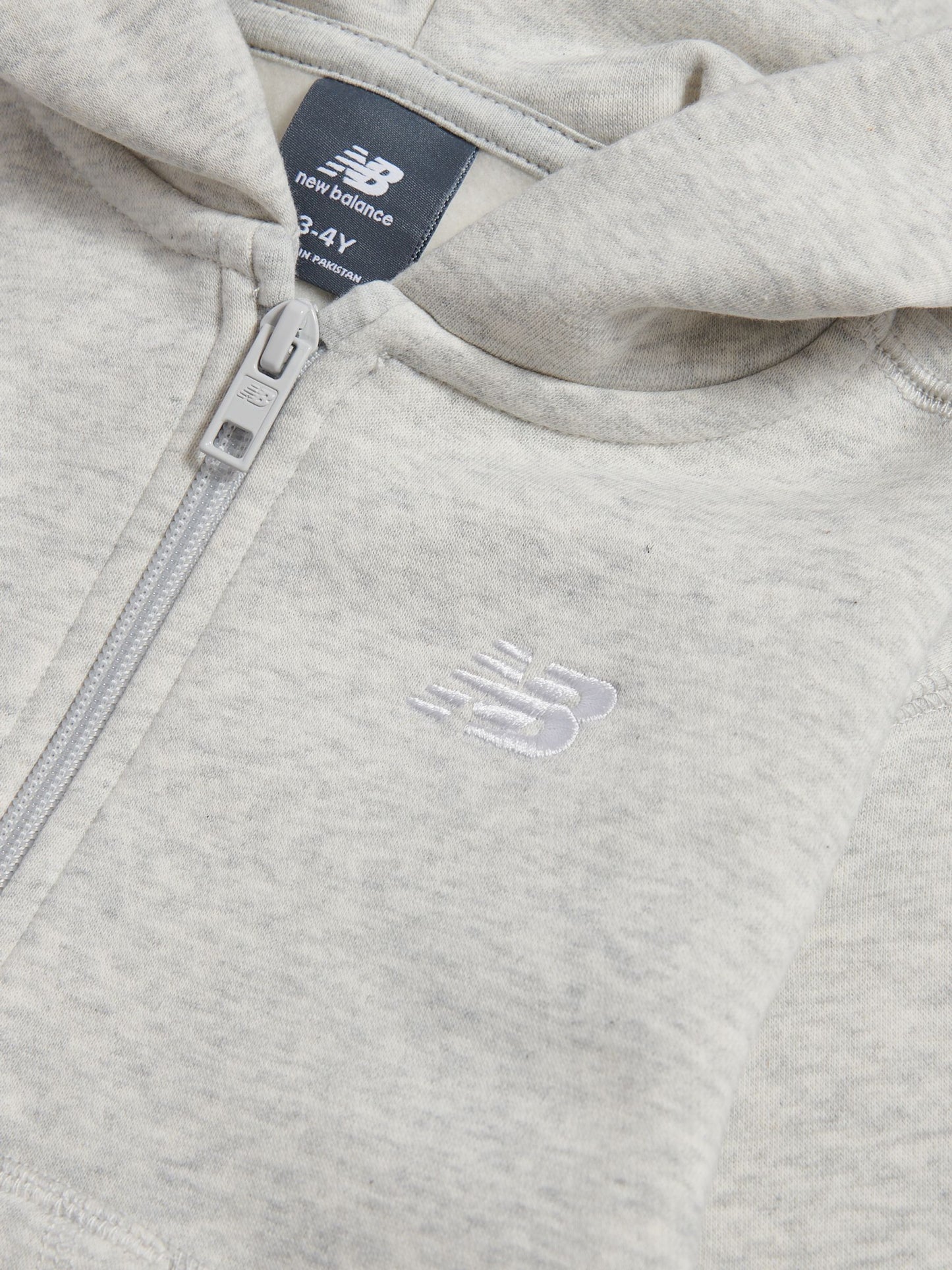 Dsiney Kidz - New Balance Grey Small Logo Zip Through Hoodie image 3