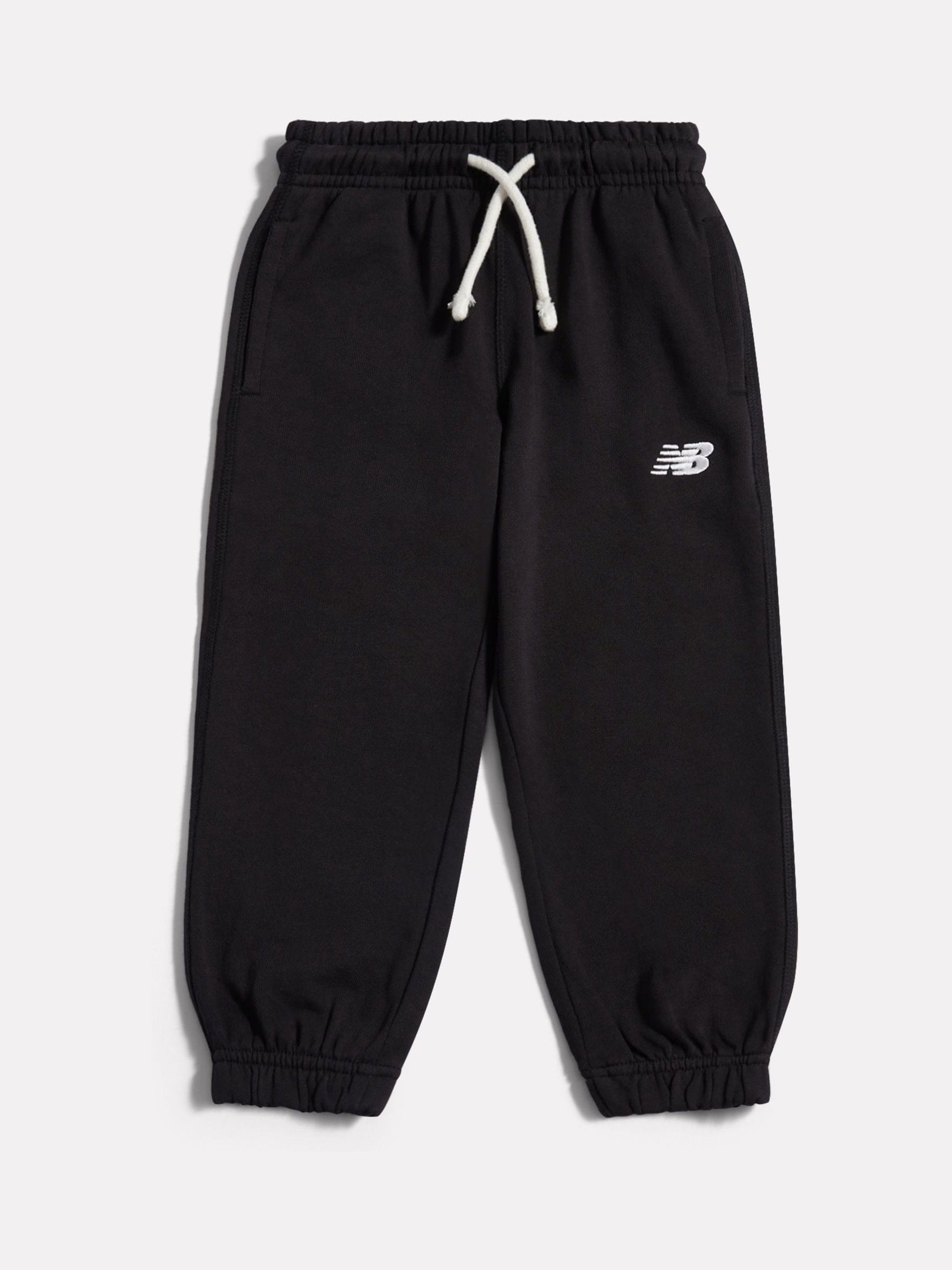 New Balance Black Small Logo French Terry Joggers image 1
