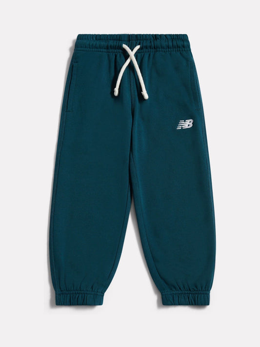New Balance Green Small Logo French Terry Joggers image 1
