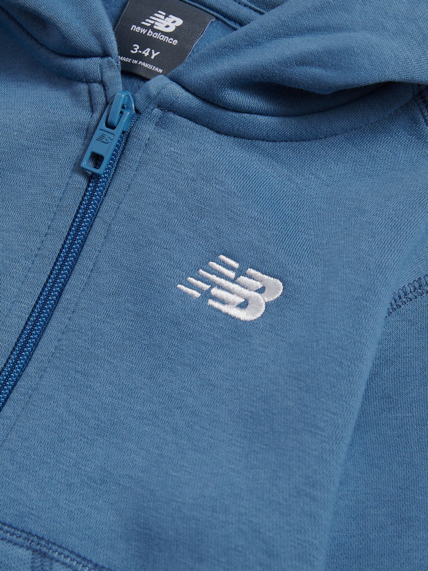 Dsiney Kidz - New Balance Blue Small Logo Zip Through Hoodie image 3