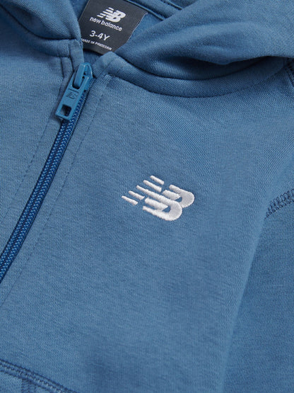 Dsiney Kidz - New Balance Blue Small Logo Zip Through Hoodie image 3