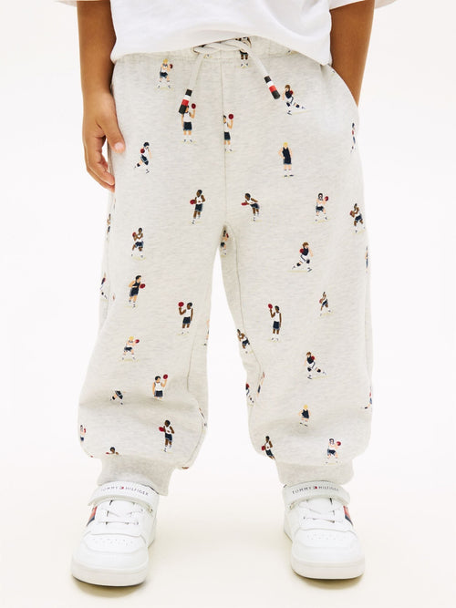Tommy Hilfiger Grey Print Terry Cuffed Joggers image 1
