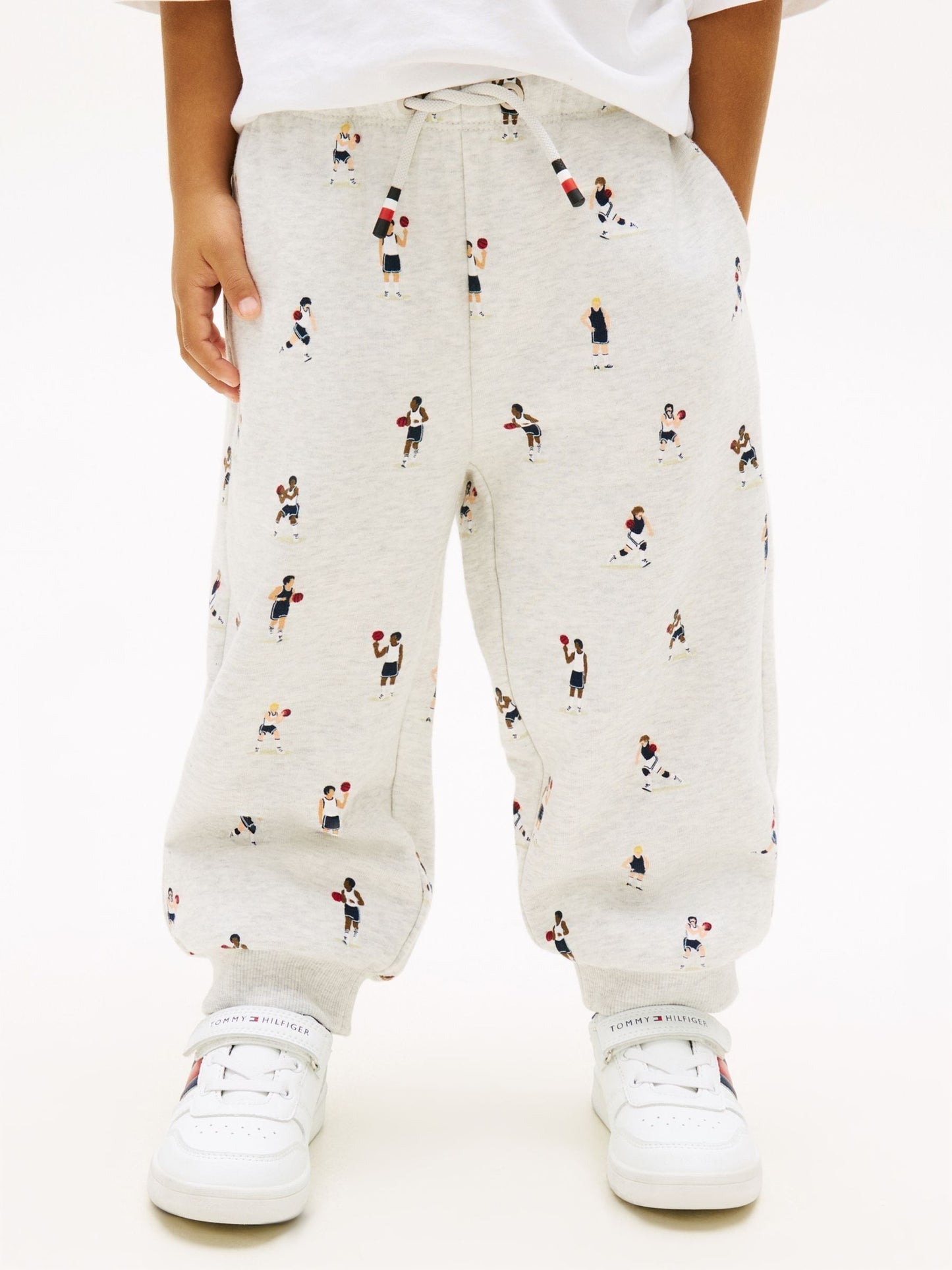 Tommy Hilfiger Grey Print Terry Cuffed Joggers image 1