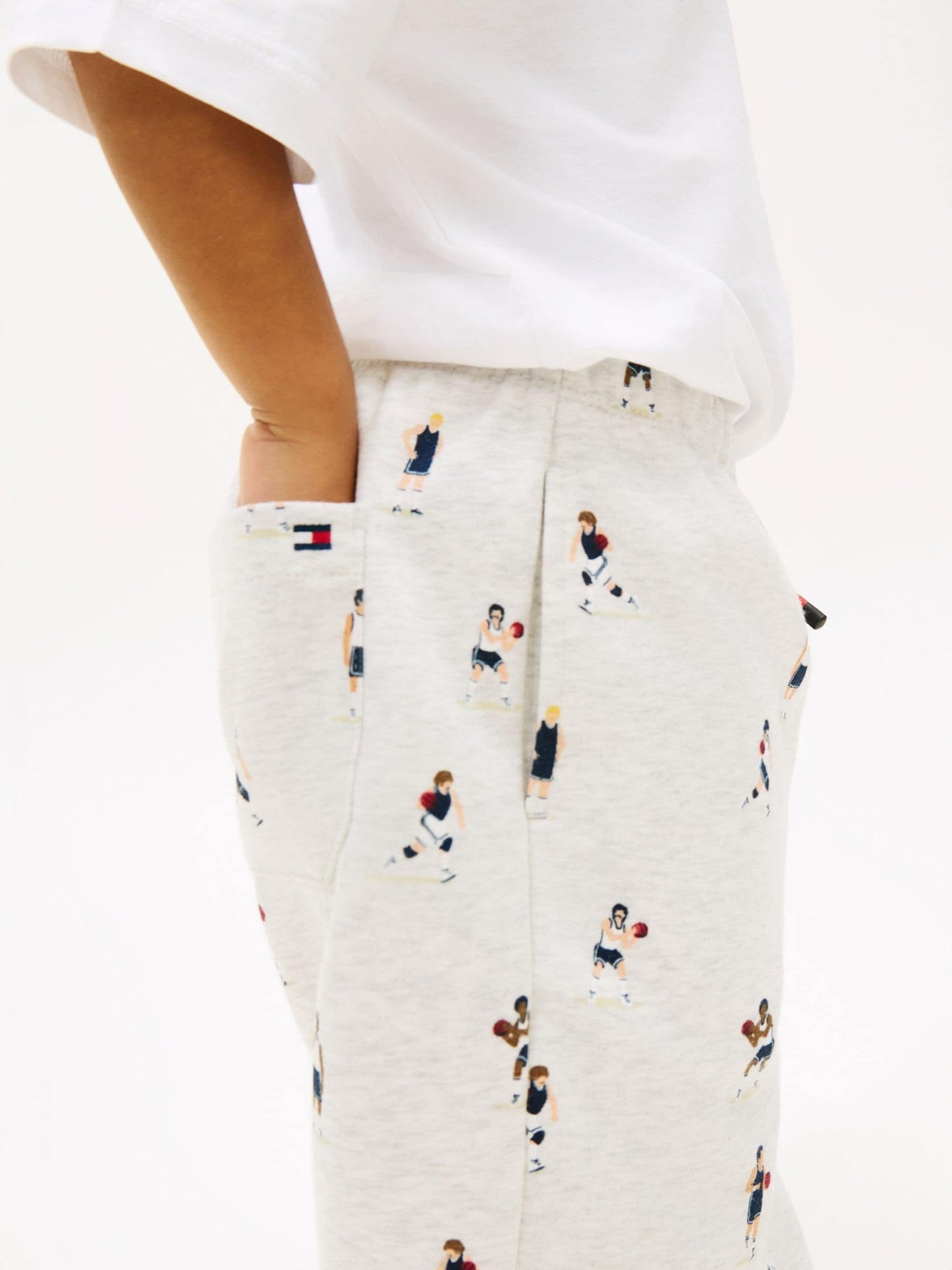 Tommy Hilfiger Grey Print Terry Cuffed Joggers image 4