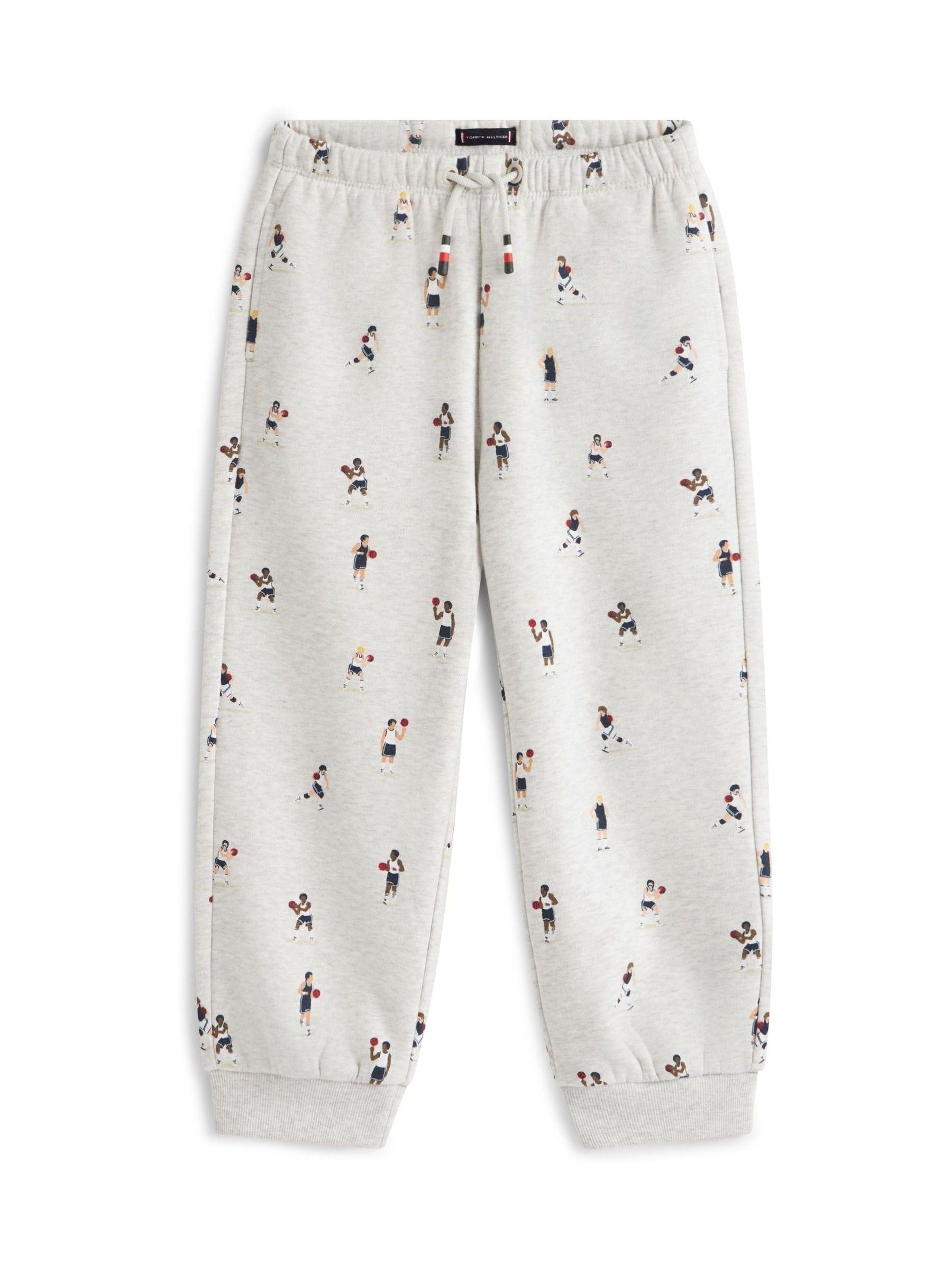 Tommy Hilfiger Grey Print Terry Cuffed Joggers image 5