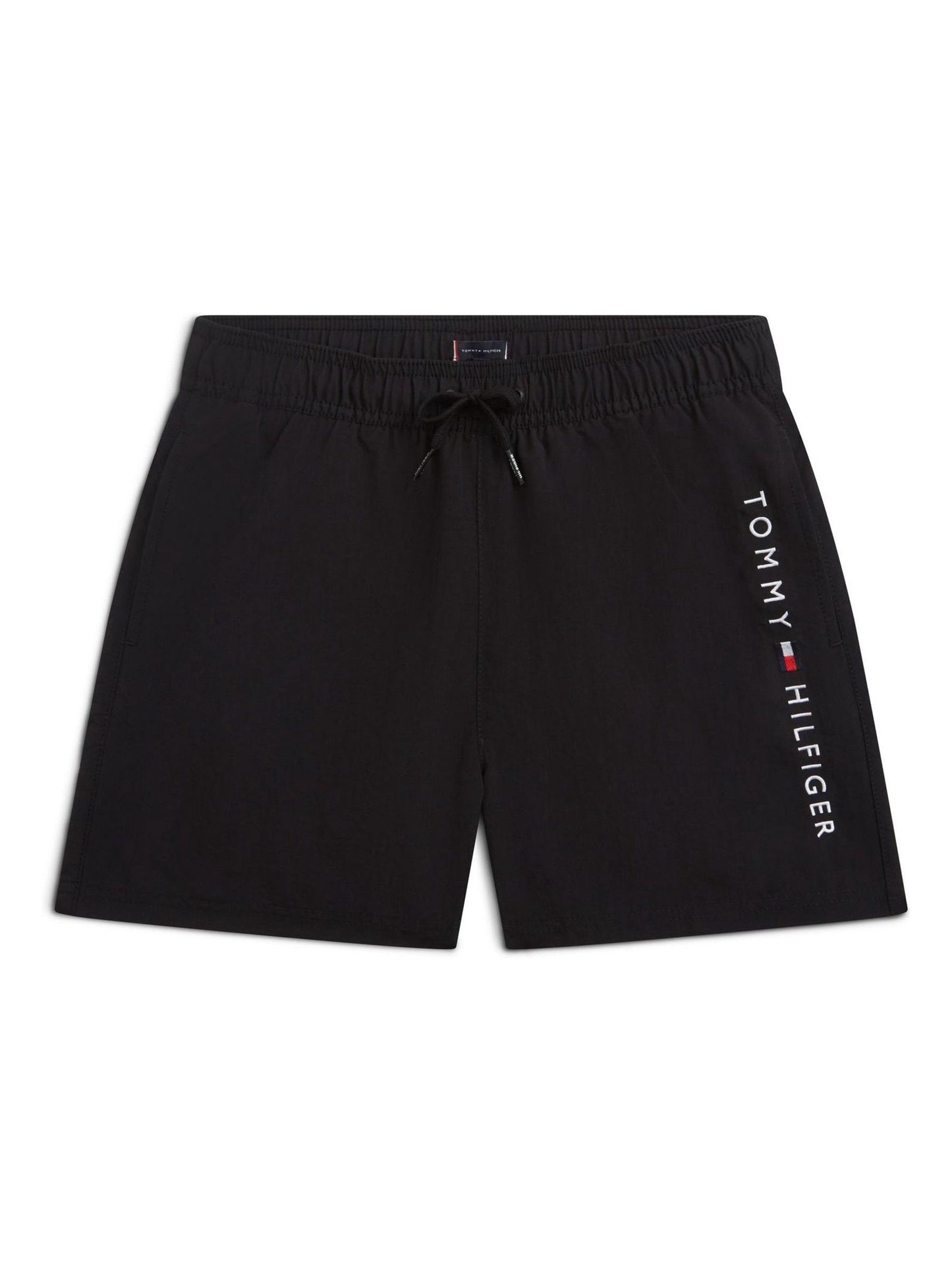 Tommy Hilfiger Black Original Logo Embroidery Mid Length Swim Shorts image 1