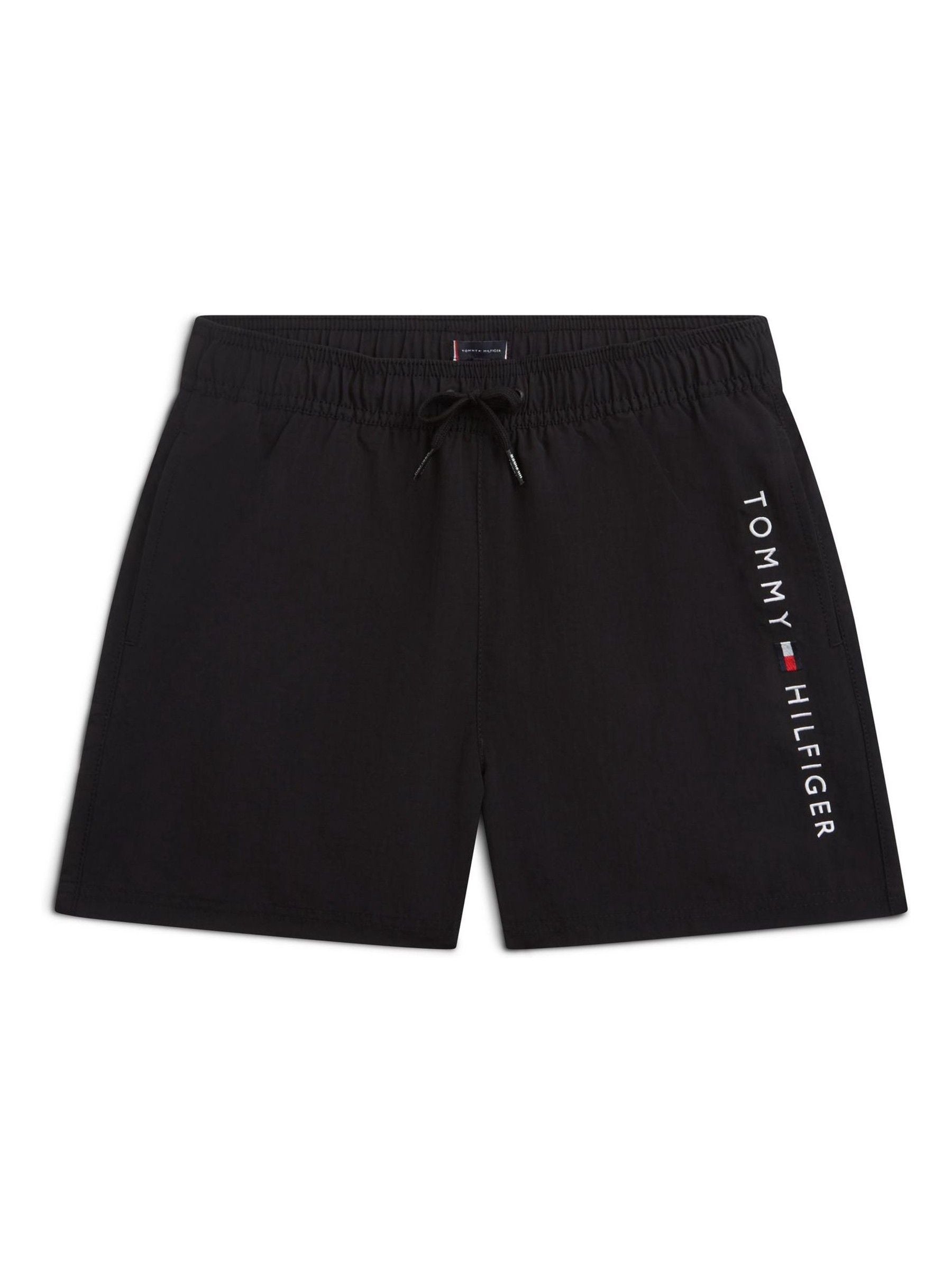 Tommy Hilfiger Black Original Logo Embroidery Mid Length Swim Shorts image 1